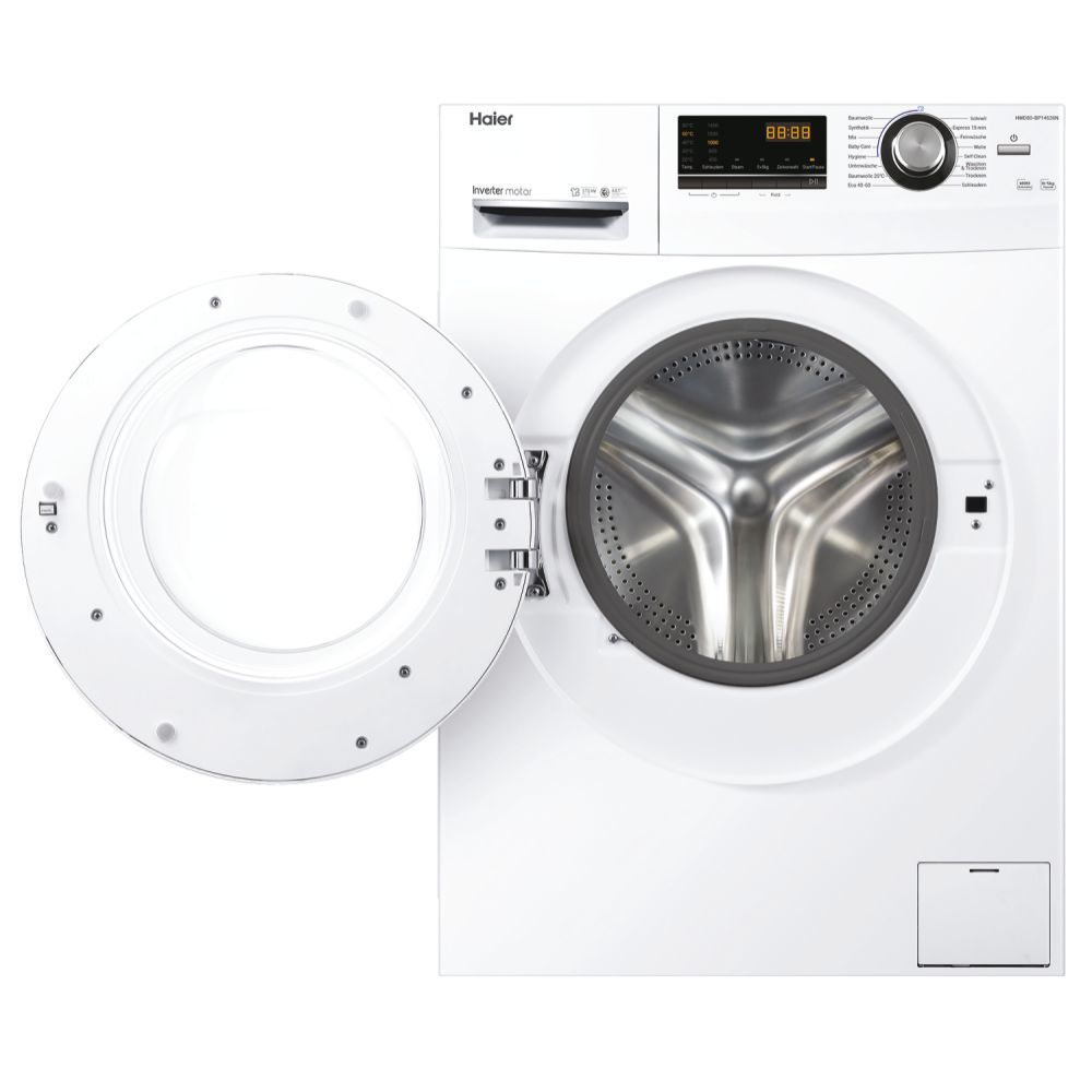 Haier HWD80-BP14636NDE washer dryer Freestanding Front-load White – image 2