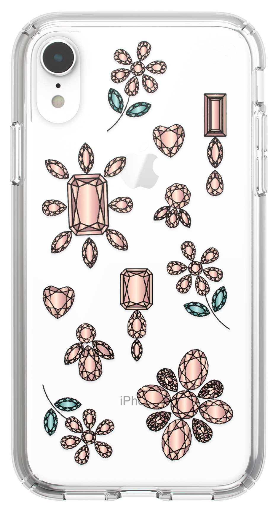 Speck Presidio Clear + Print Apple iPhone XR Dancingdiamonds Peach Gold/Clear – image 2