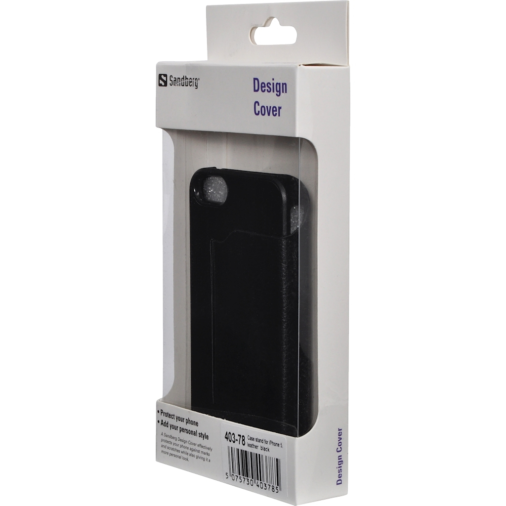 Sandberg Case stand iPhone 5/5S skin Black – image 2