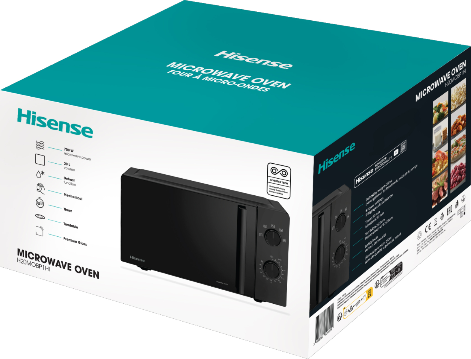 Hisense H20MOBP1HI Black Solo microwave Countertop – image 9