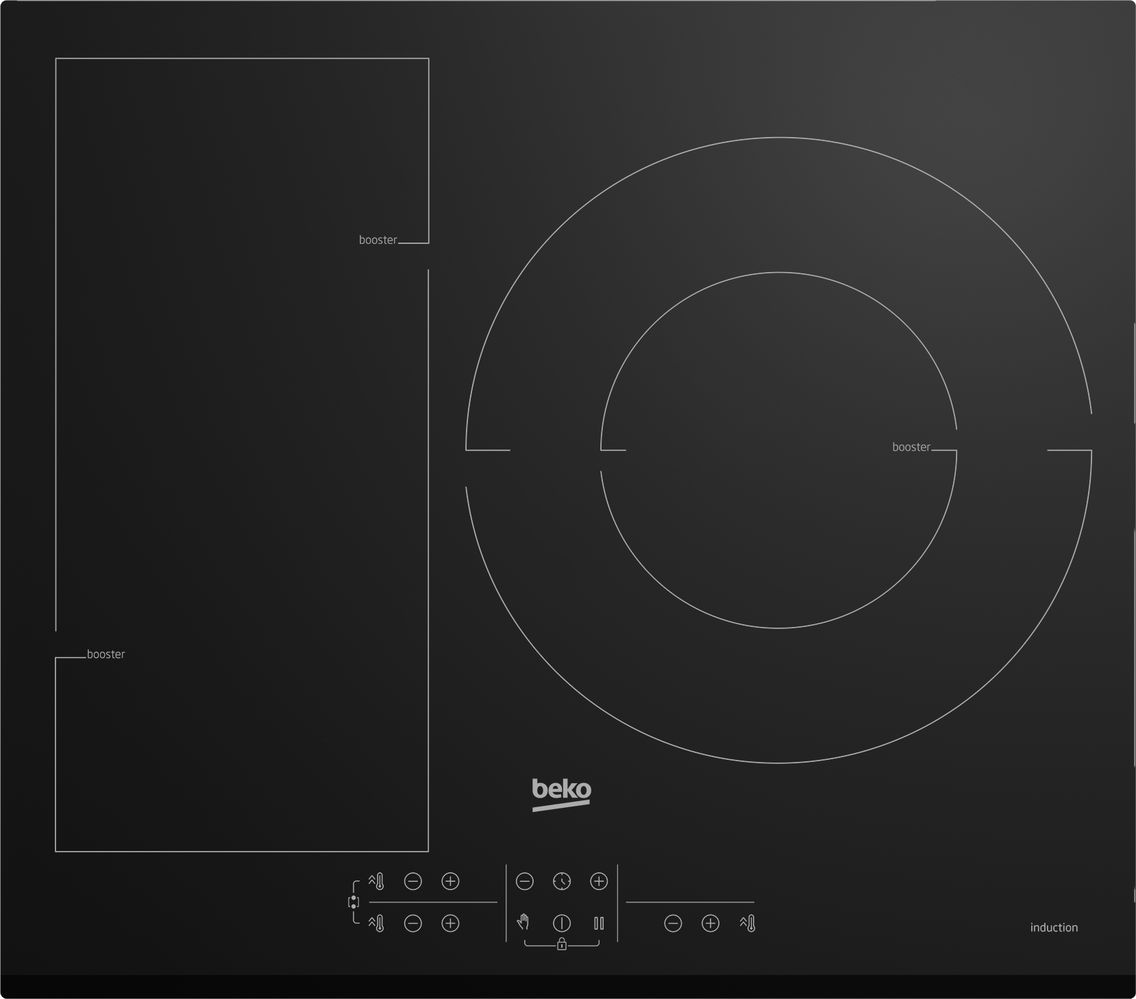 Beko HII63201FMTB hob Black Built-in
