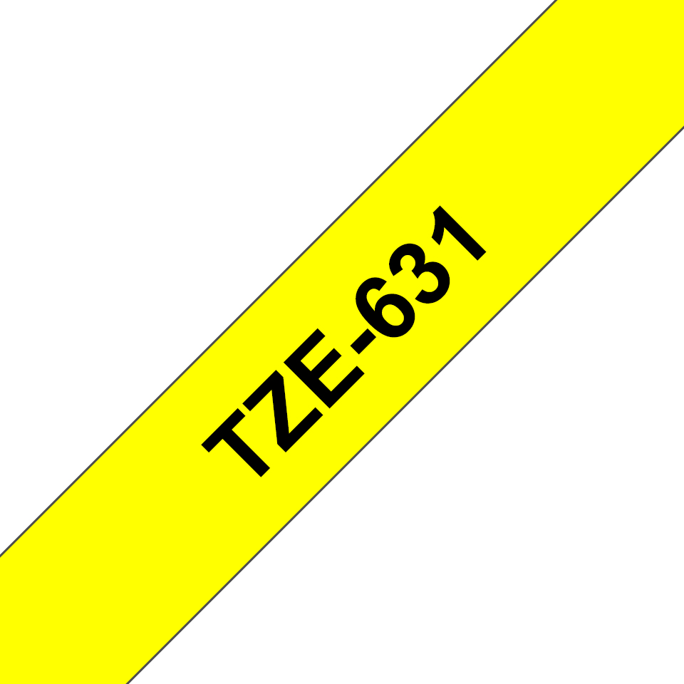 Brother TZE631 etikett-tejp Svart på gul TZe