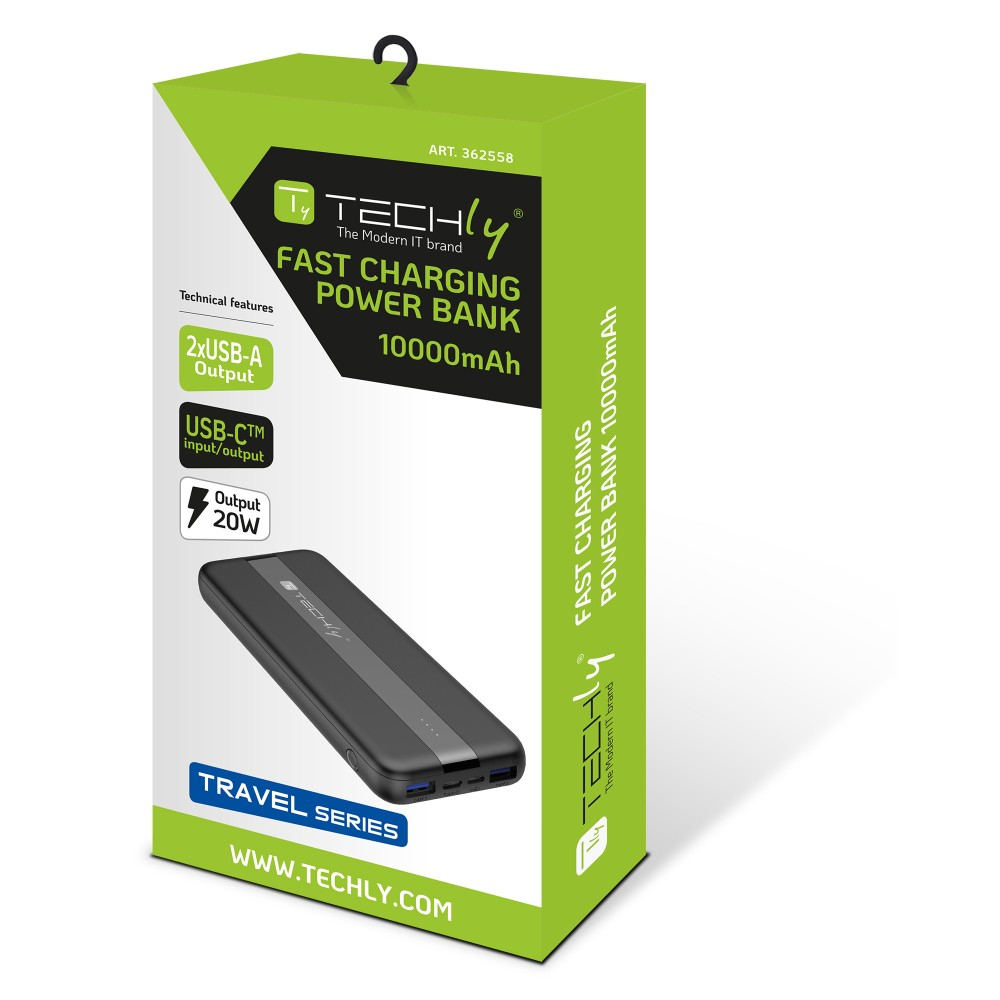 Techly I-CHARGE-1000020W power bank Lithium Polymer (LiPo) – image 2