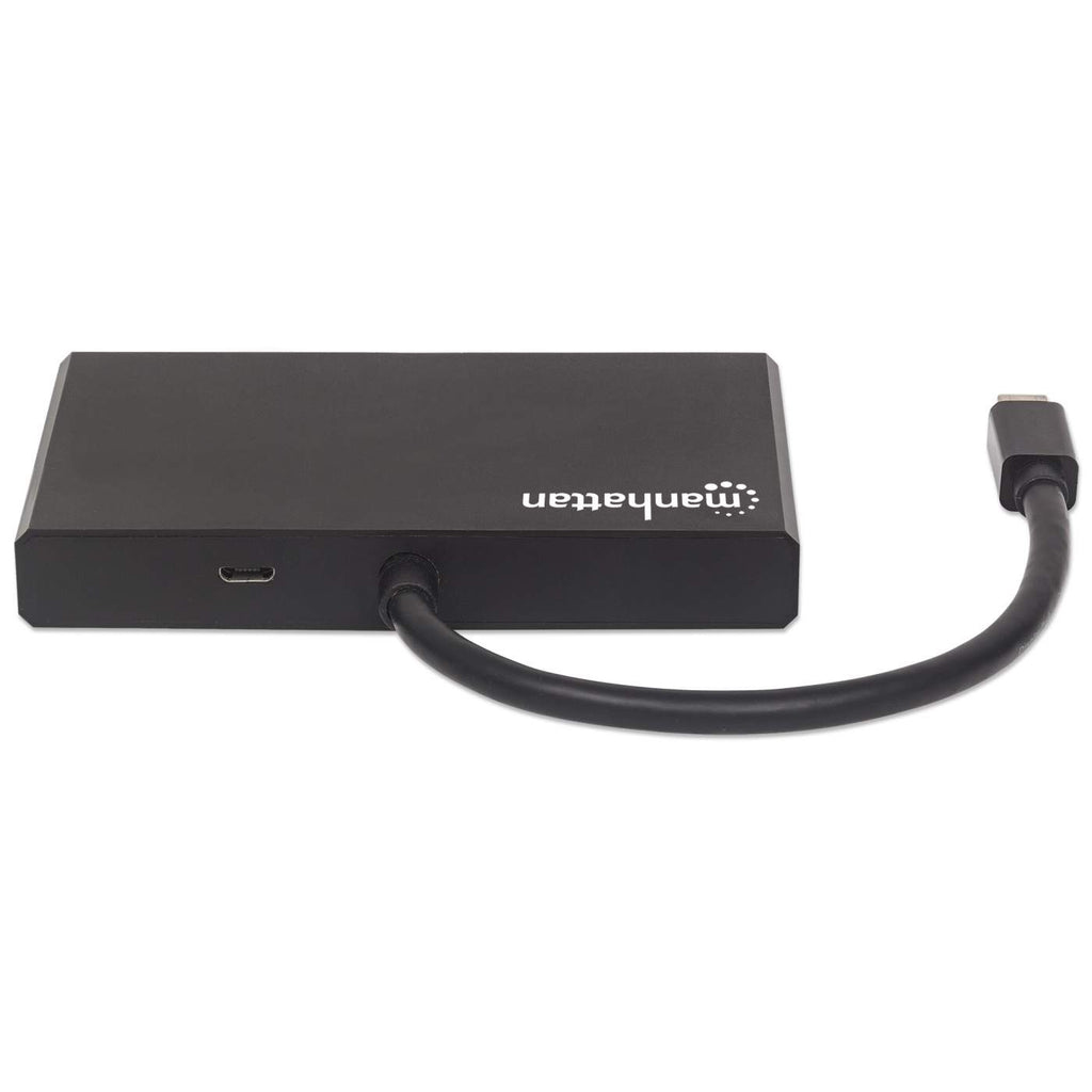 Manhattan Mini DisplayPort to 4-Port DisplayPort Splitter Hub with MST, 4K@30Hz, USB-A Powered, Video Wall Function, HDCP 2.2, Black, Box – image 5