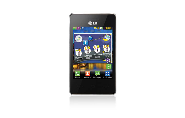 LG T375 8.13 cm (3.2") Dual SIM 950 mAh Black