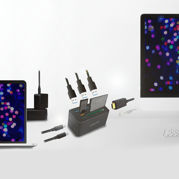 LogiLink UA0370 laptop dock/port replicator Wired USB 3.2 Gen 1 (3.1 Gen 1) Type-C Black – image 7