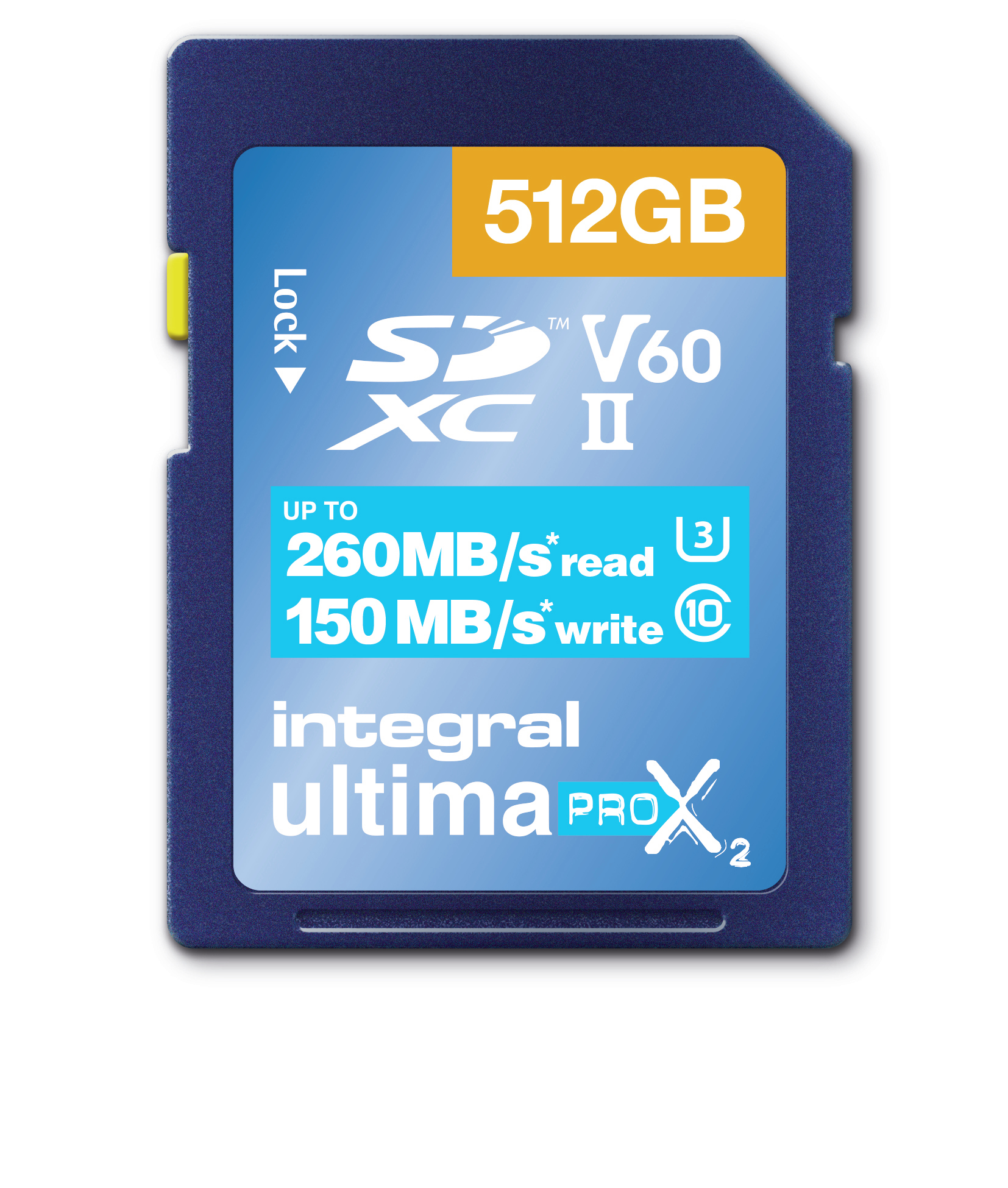 Integral 512GB SDXC UHS-2 U3 CL10 V60 UP TO R-260 W-150 MBS
