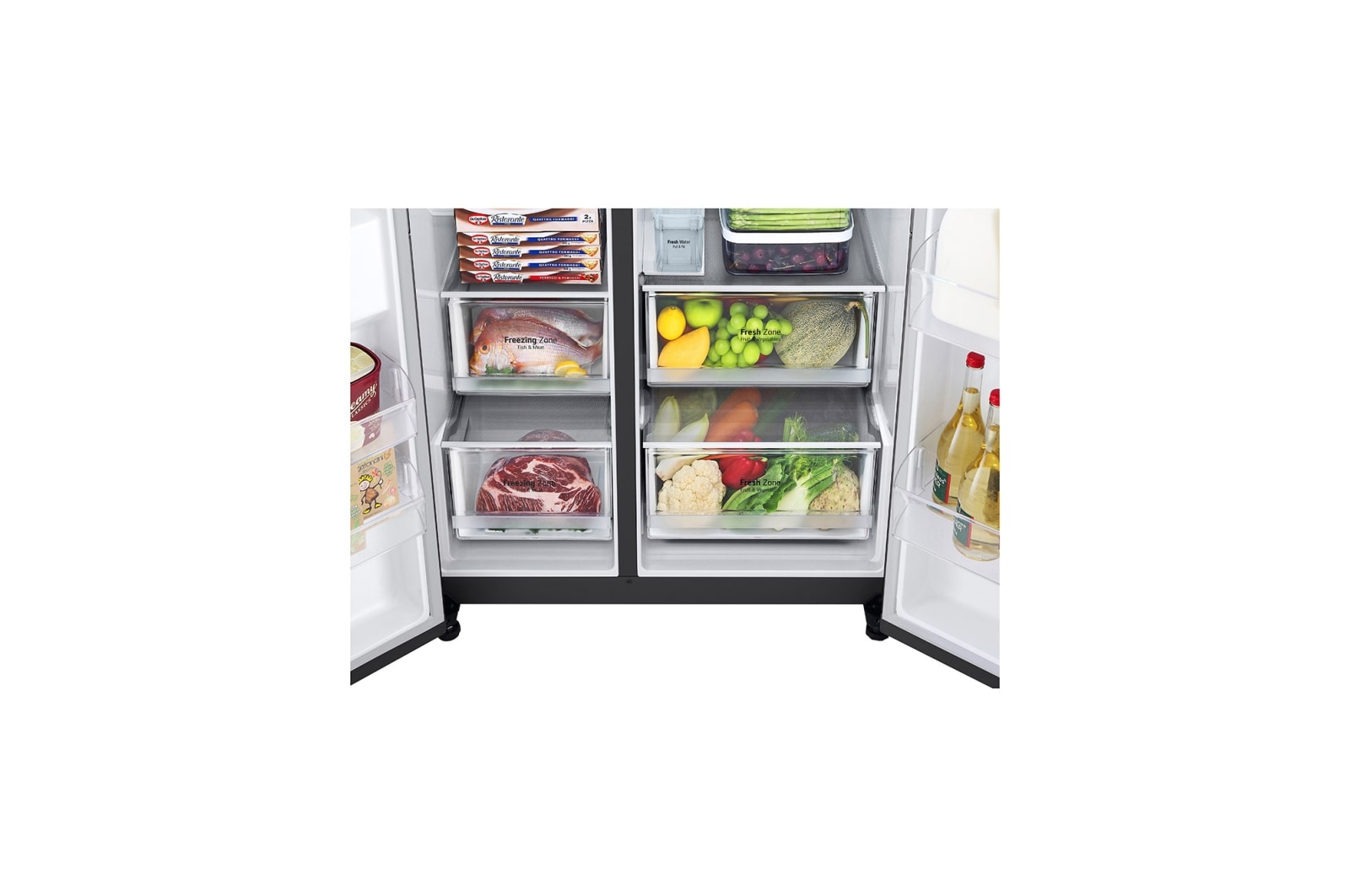 LG GSJV71MCTE side-by-side refrigerator Freestanding – image 4