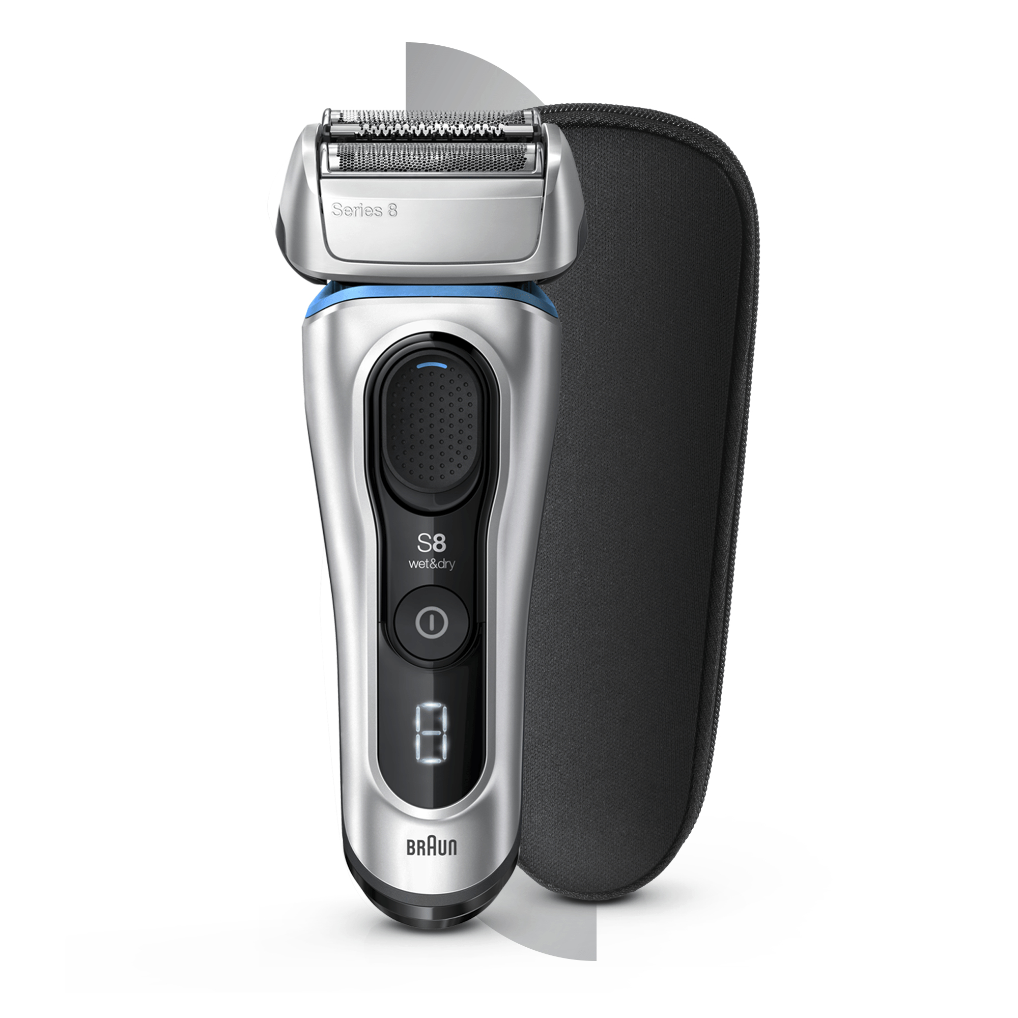 Braun Series 8 8330s Next Generation, Electric Shaver, Fabric Case, Silver – image 3