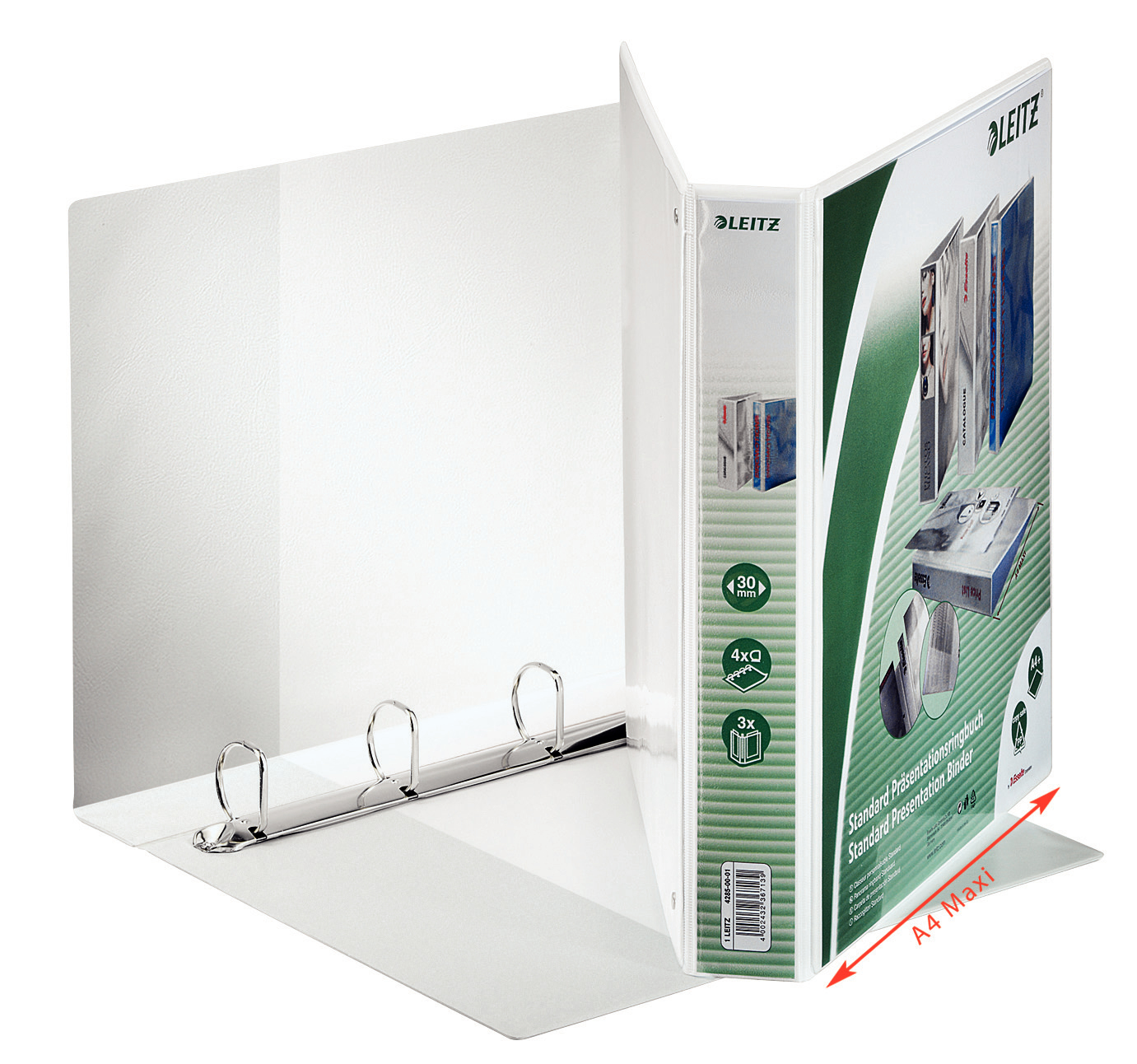 Leitz 42850001 raccoglitore ad anelli A4 Bianco