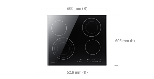 Samsung CTR264KC01 hob Black Built-in Ceramic hob 4 zone(s) – image 3