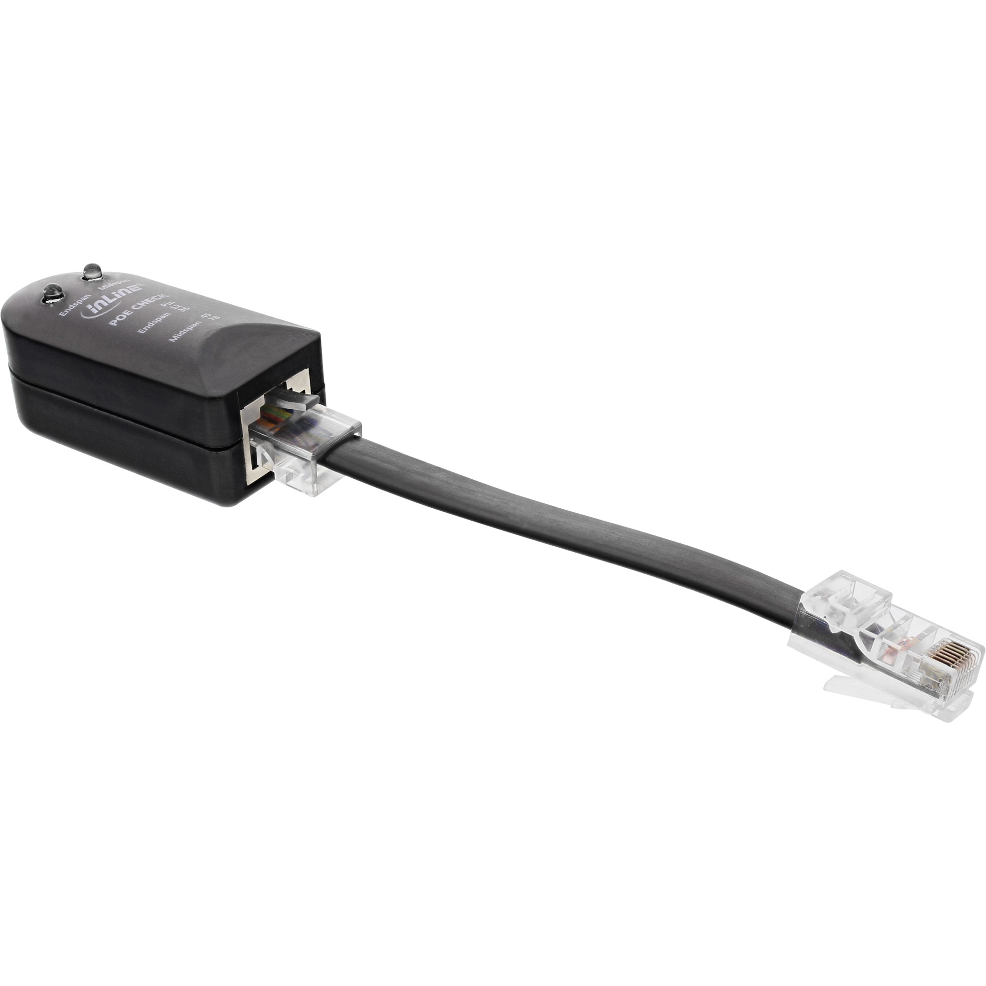 Resim InLine PoE / PoE+ Test Cihazı, Siyah