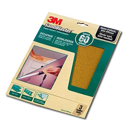3M SandBlaster Abrazyvinis lakštas Rupus žvyras P60