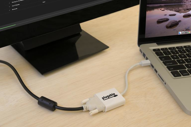 Resim Plugable Technologies MDPM-DVIF Mini DisplayPort - DVI-D Adaptör Kablosu Beyaz