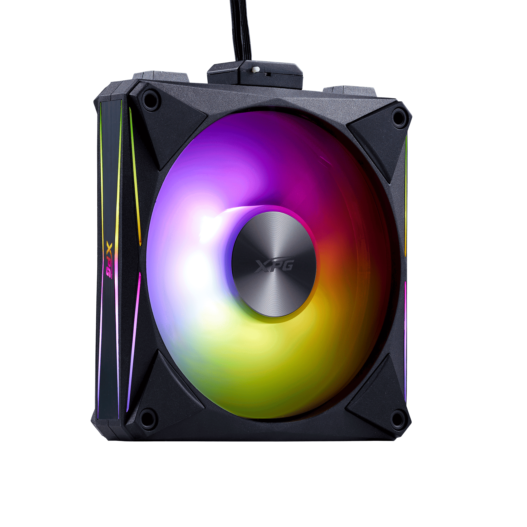 Kit de 4 Ventiladores 120mm XPG Hurricane Mag RGB, Sistema en Cadena, ARGB, Color Negro