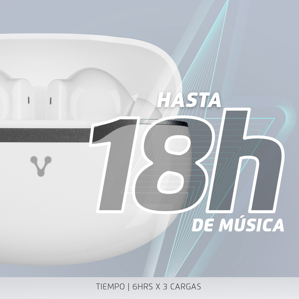 Auriculares Vorago ESB-450 - Inalámbrico - Bluetooth - Blanco - ESB-450-WH