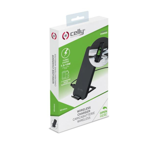 Celly WLFASTSTANDBK mobile device charger Smartphone Black DC Wireless charging Indoor – image 5