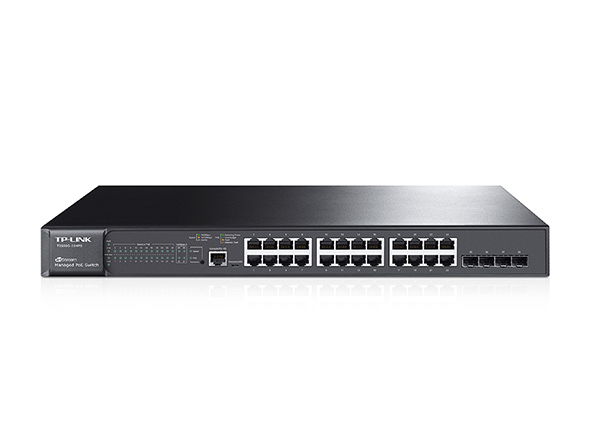 TP-Link T2600G-28MPS network switch Managed L2 Gigabit Ethernet (10/100/1000) Power over Ethernet (PoE) Black