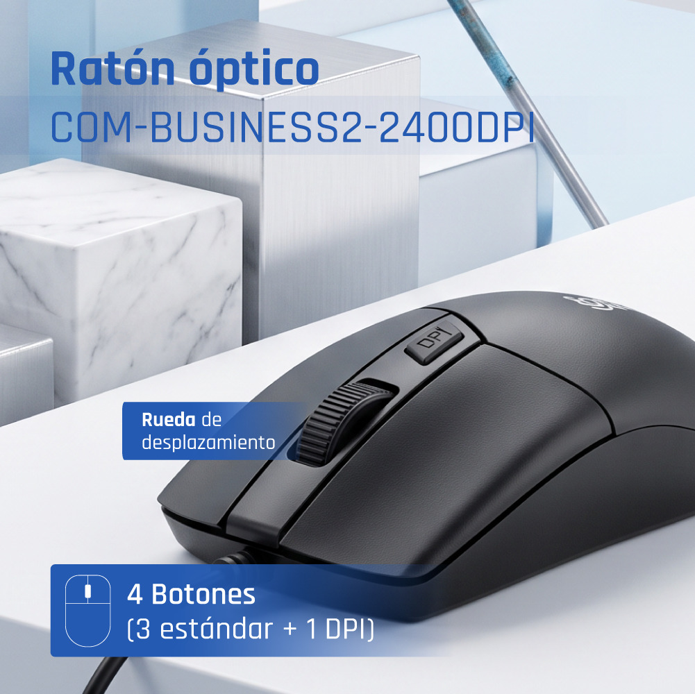 iggual COM-BUSINESS2-2400DPI mouse Home Ambidextrous USB Type-A Optical – image 2