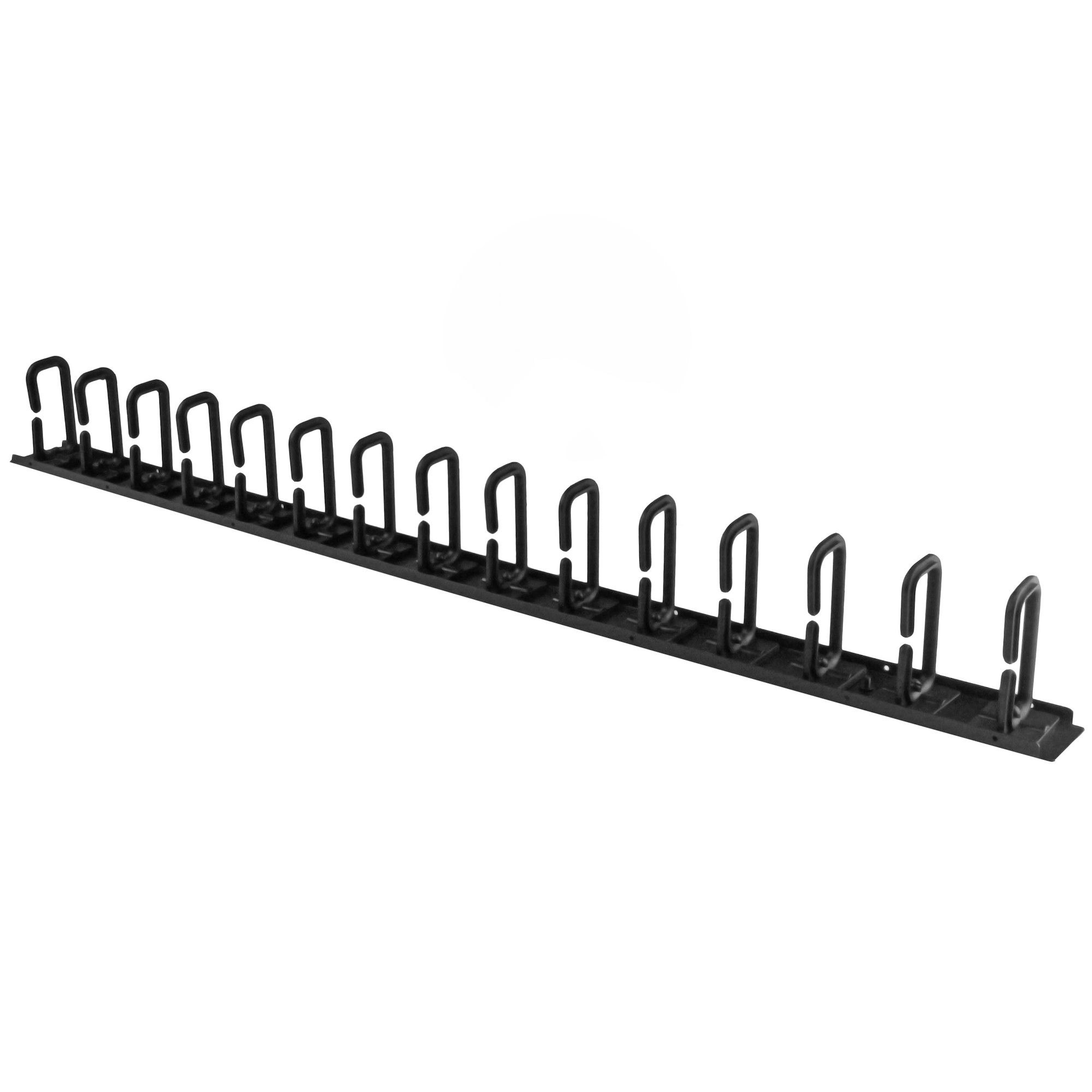 StarTech.com Vertical 0U Server Rack Cable Management w/ D-Ring Hooks - 20U Network Rack Cord Manager Panel - 3ft Wire Organizer (CMVER20UD) - D-ring cable management kit - 91.4 cm - black - 20U - for P/N: RK2537BKM, RK4242BK24, RK4242BK30