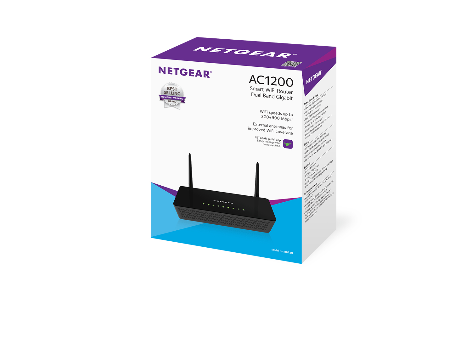 NETGEAR R6220 wireless router Gigabit Ethernet Dual-band (2.4 GHz – image 3