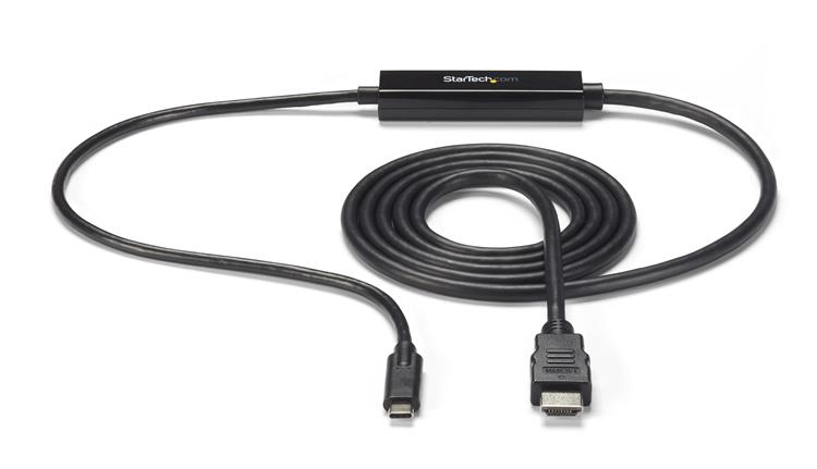 Resim StarTech.com 1m USB-C - HDMI Kablosu, 4K 30Hz, Siyah