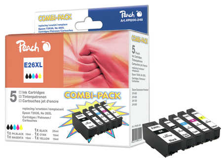 Peach 316578 ink cartridge 5 pc(s) Black, Cyan, Magenta, Yellow