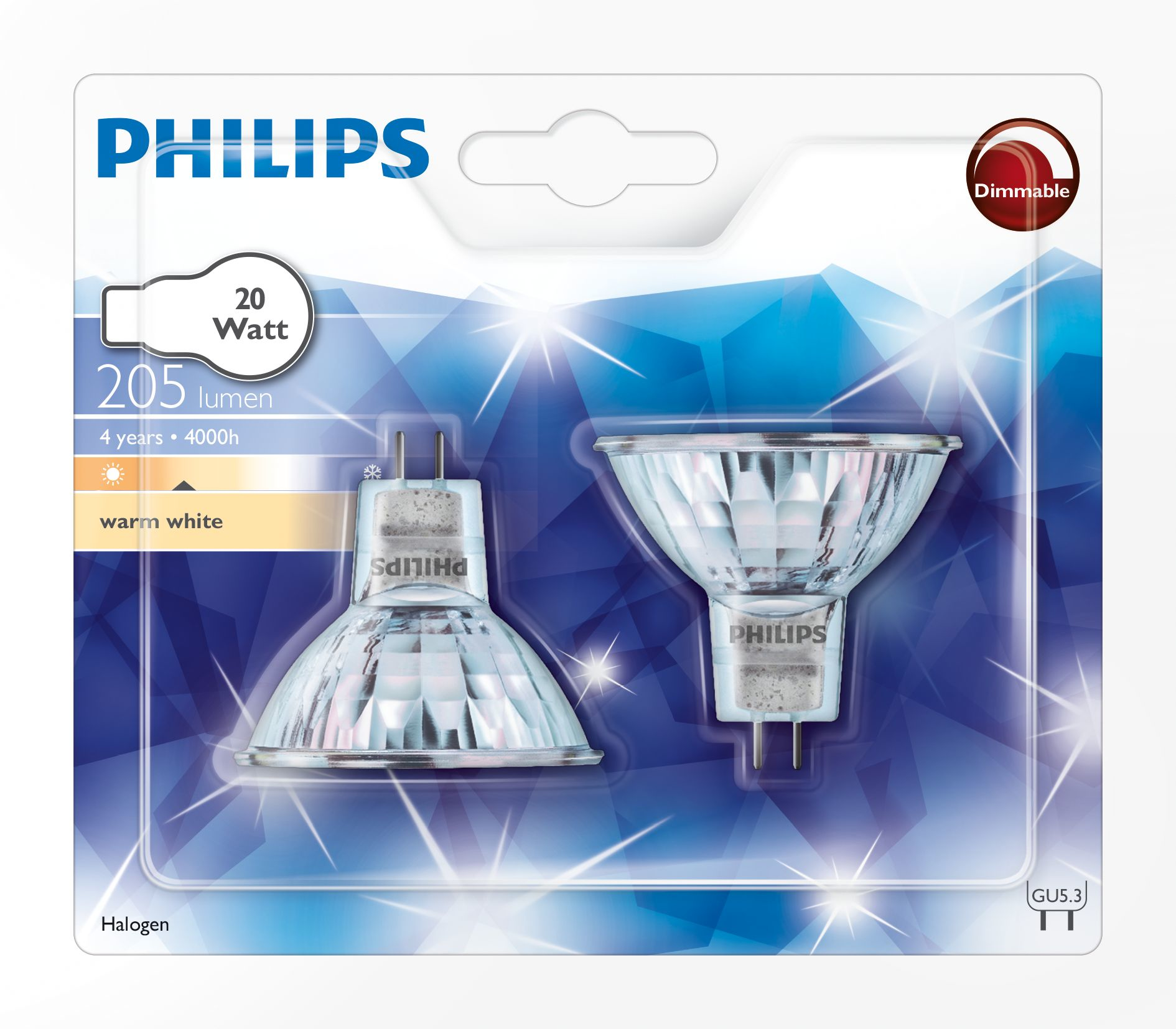 Resim Philips Halojen Spot MR16 GU5.3 20W 205lm 3000K