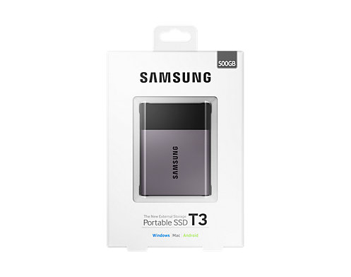 Samsung Portable T3 500 GB USB 3.2 Gen 1 (3.1 Gen 1) Black, Silver image 7