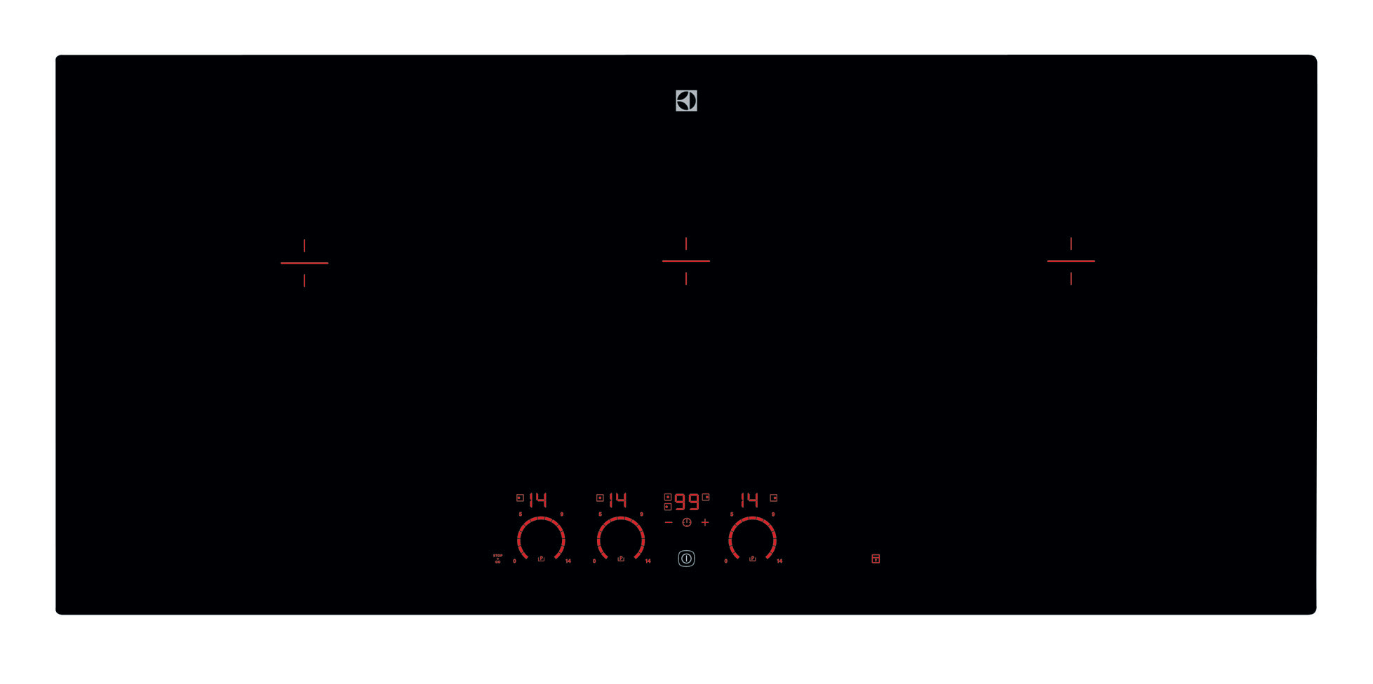 Electrolux EHDP9730IK Black Built-in Zone induction hob 3 zone(s)