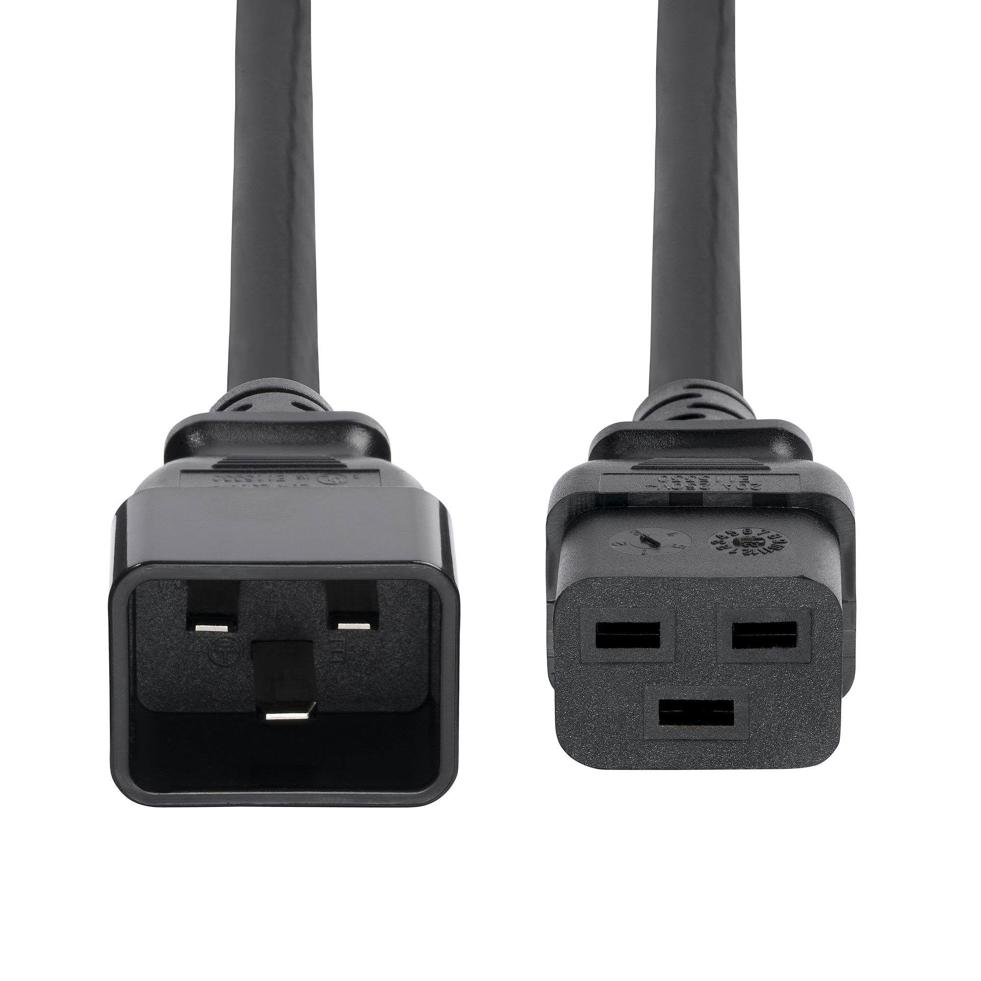 Resim StarTech.com BA16-2200-POWER-CORD 0.6m C19 - C20 SJT Ağır Hizmet Tipi Güç Uzatma Kablosu Siyah