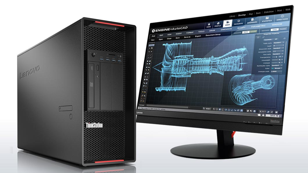 Lenovo ThinkStation P910 Intel® Xeon® E5 v4 E5-2643V4 32 GB DDR4-SDRAM 1 TB SSD Windows 10 Pro Tower Workstation Black image 3