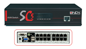 Lindy KVM Switch SC5, 16 Port