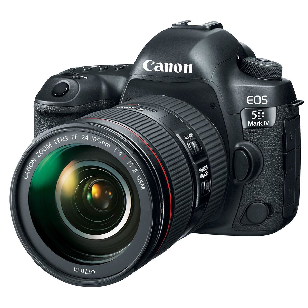 Canon EOS 5D Mark IV - Digital camera - SLR - 30.4 MP - Full Frame - 4K / 30 fps - 4.3x optical zoom EF 24-105mm F/4 L IS II USM lens - Wi-Fi, NFC