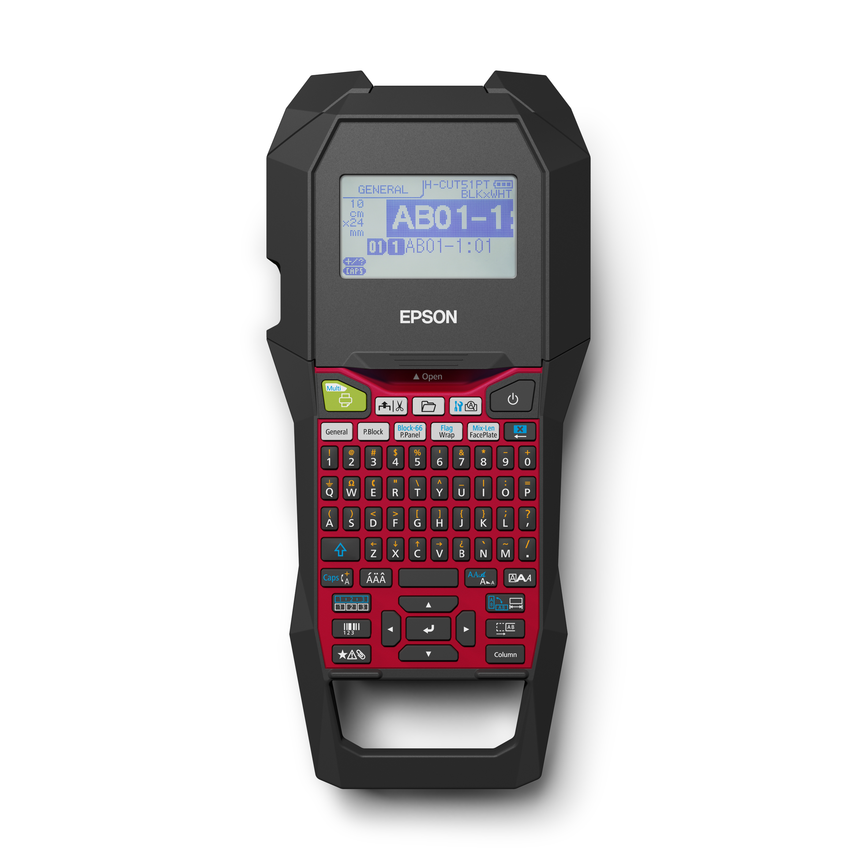 طابعة ملصقات حرارية Epson LabelWorks LW-Z700FK، سرعة طباعة 30 مم/ثانية، لوحة مفاتيح QWERTZ، USB سلكي