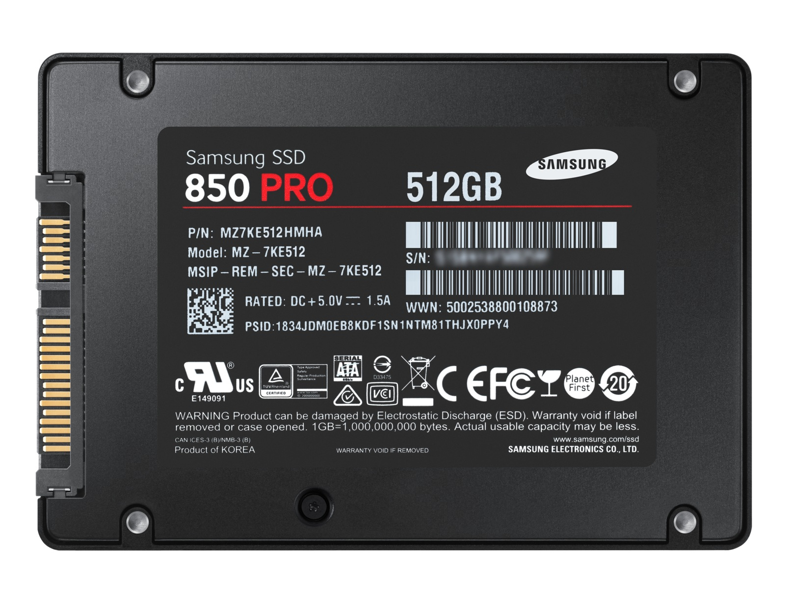 Samsung 850 PRO 512 GB 2.5″ Serial ATA III V-NAND image 2