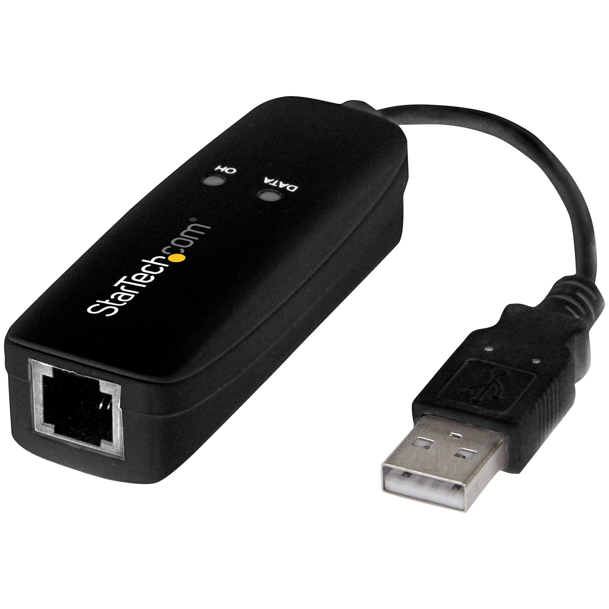 StarTech.com USB 2.0 faxmodem - 56K Extern hårdvaruuppringning V.92 modem/dongel/adapter - Faxmodem för dator/bärbar dator - USB till telefonuttag - USB-datamodem - Nätverksfax/CMR/POS