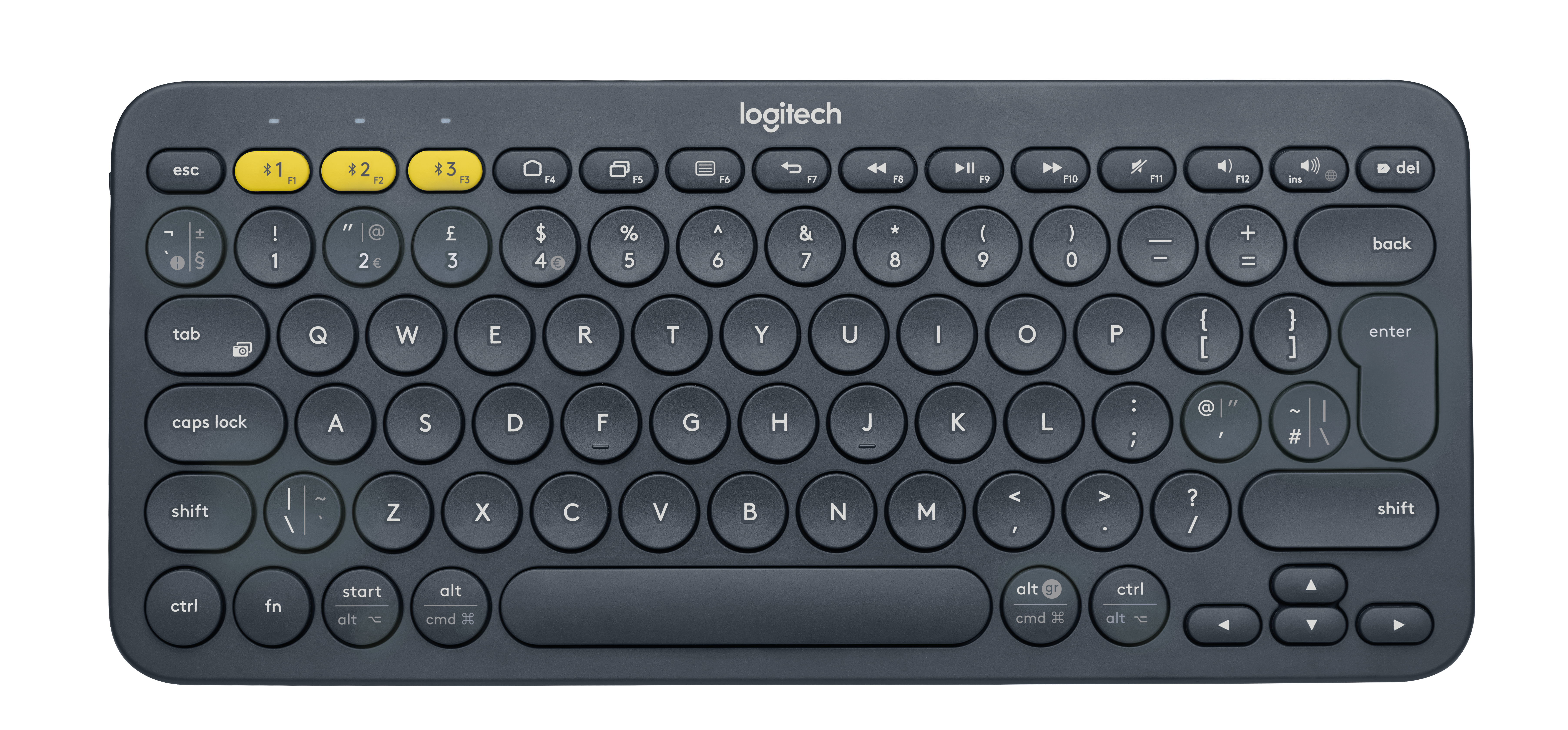 Logitech K380 Multi-Device Bluetooth® Keyboard tangentbord QWERTY Nordic Grå