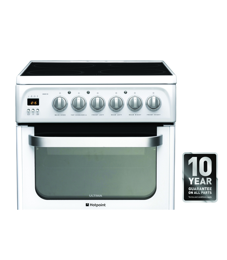 Hotpoint HUE53PS cooker Freestanding cooker Electric Ceramic hob White – image 3