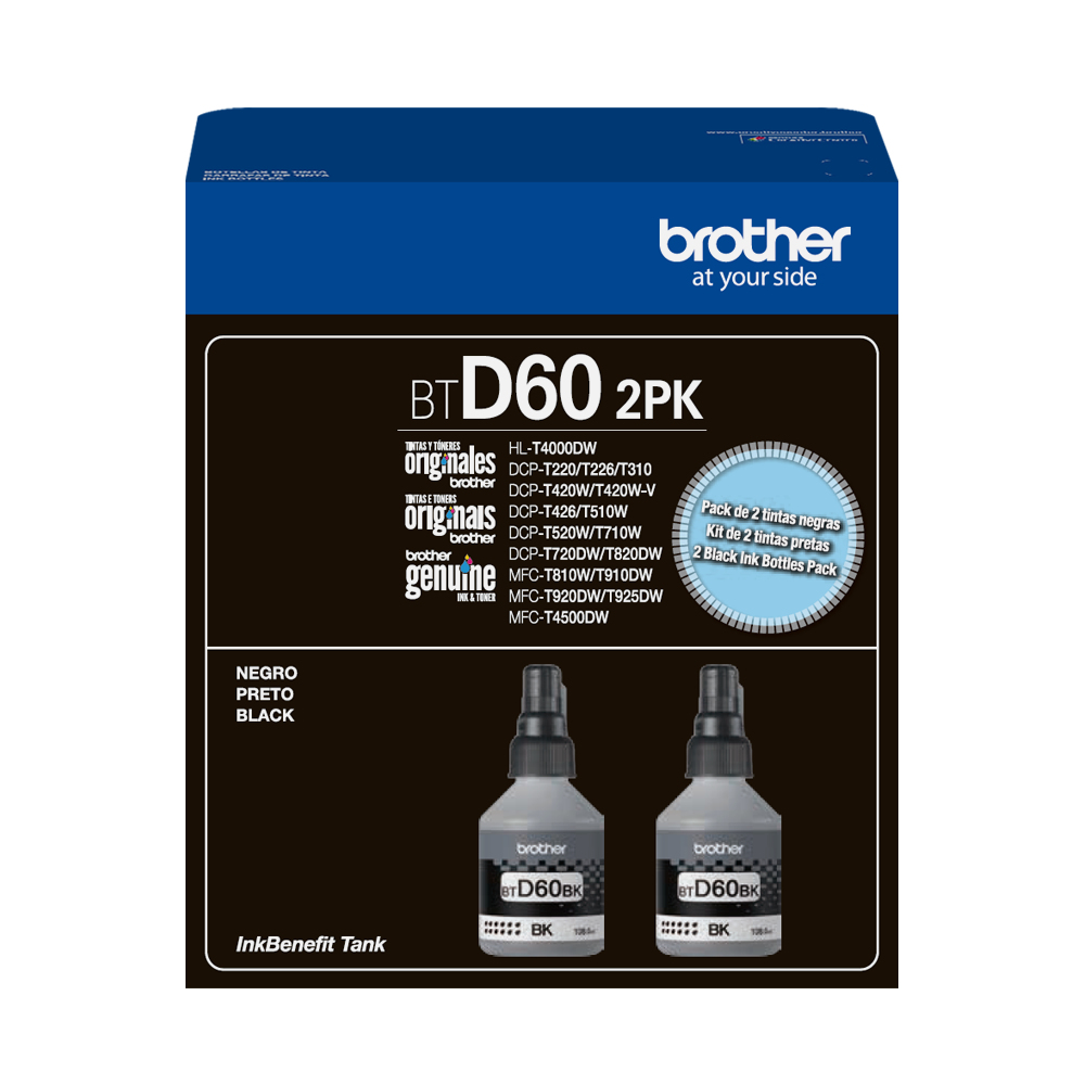 Brother BTD602PKMEX ink cartridge 2 pc(s) Original Black
