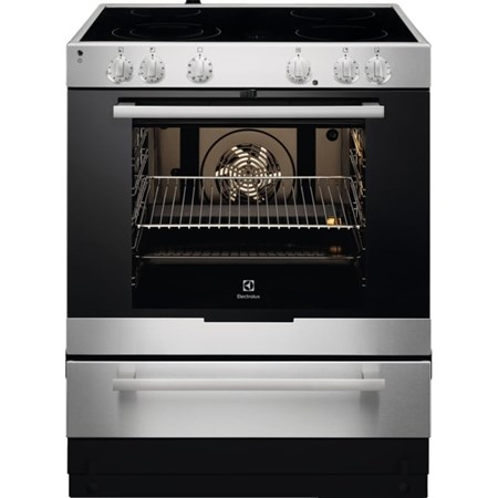 Electrolux EKC7051BOX cooker Freestanding cooker Electric Ceramic hob Black, Stainless steel – image 1