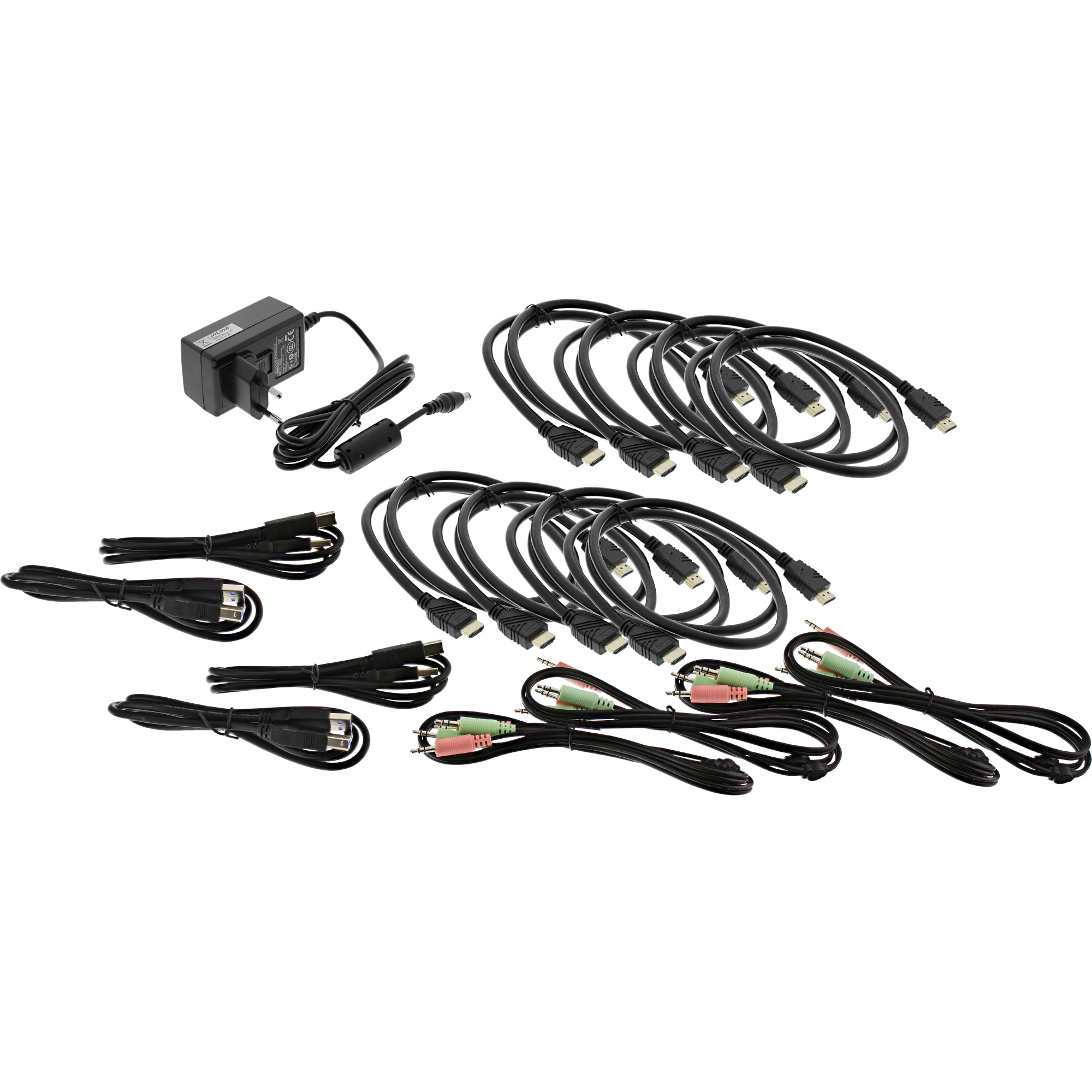InLine KVM Desktop Switch, 4-port, Dual Monitor, HDMI, 4K, USB 3.0, Audio – image 3