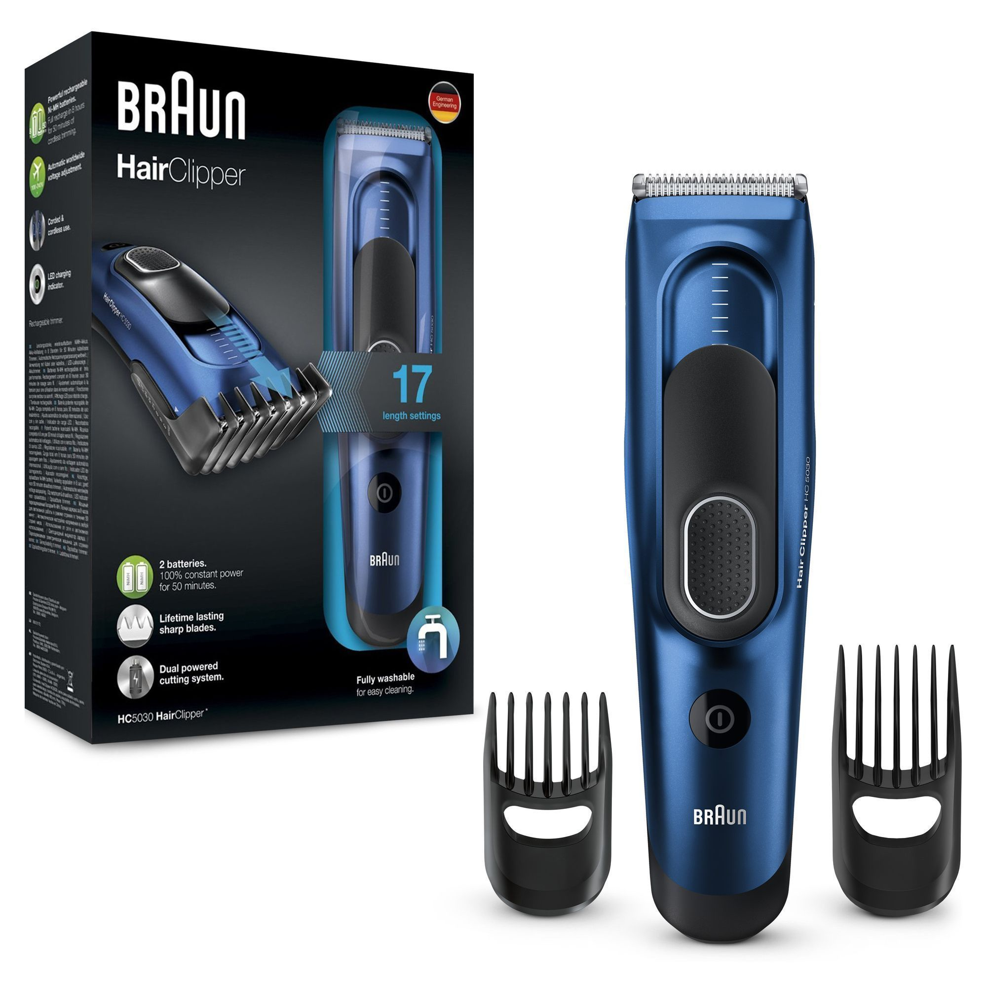 Braun HC5030 Black, Blue 17 Nickel-Metal Hydride (NiMH) – image 1