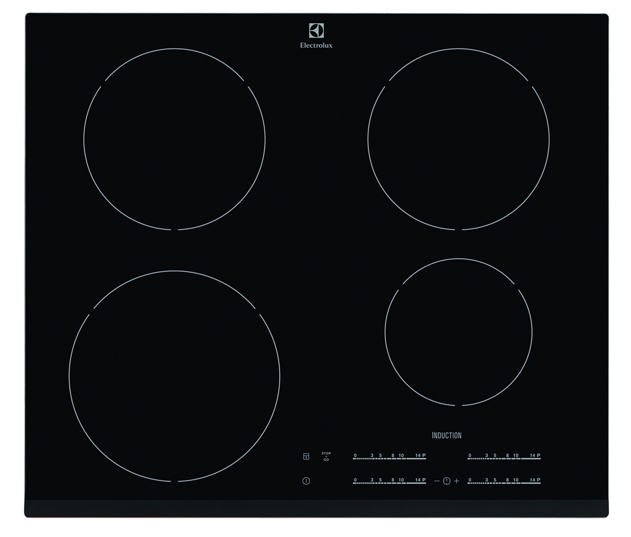 Electrolux EHH6540FOK Black Built-in Zone induction hob 4 zone(s) – image 1