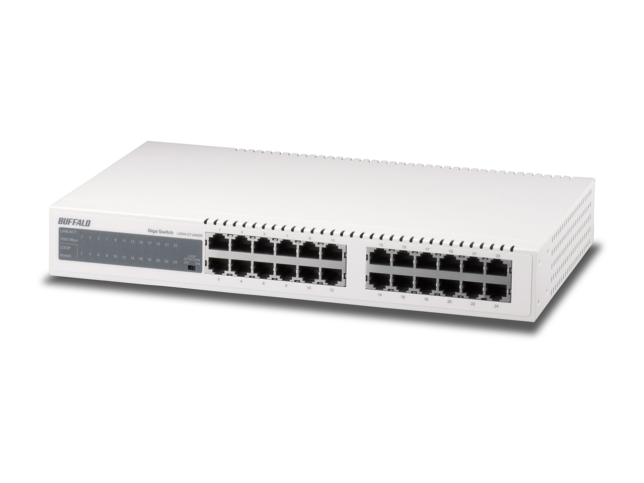 Buffalo LSW4-GT-24NSR network switch Gigabit Ethernet (10/100/1000) 19U White