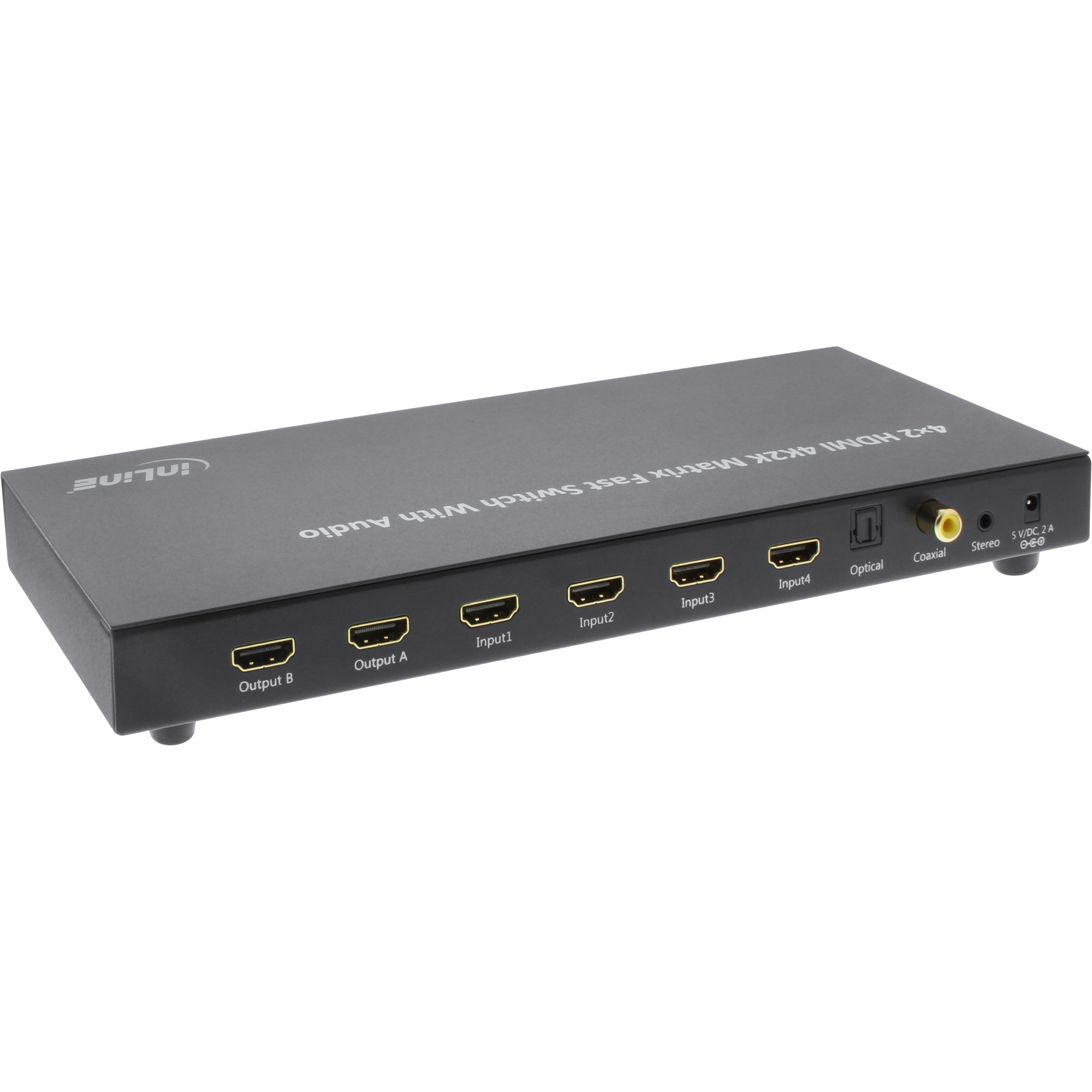 InLine HDMI Matrix Switch, 4K2K, 4 inputs to 2 outputs – image 2
