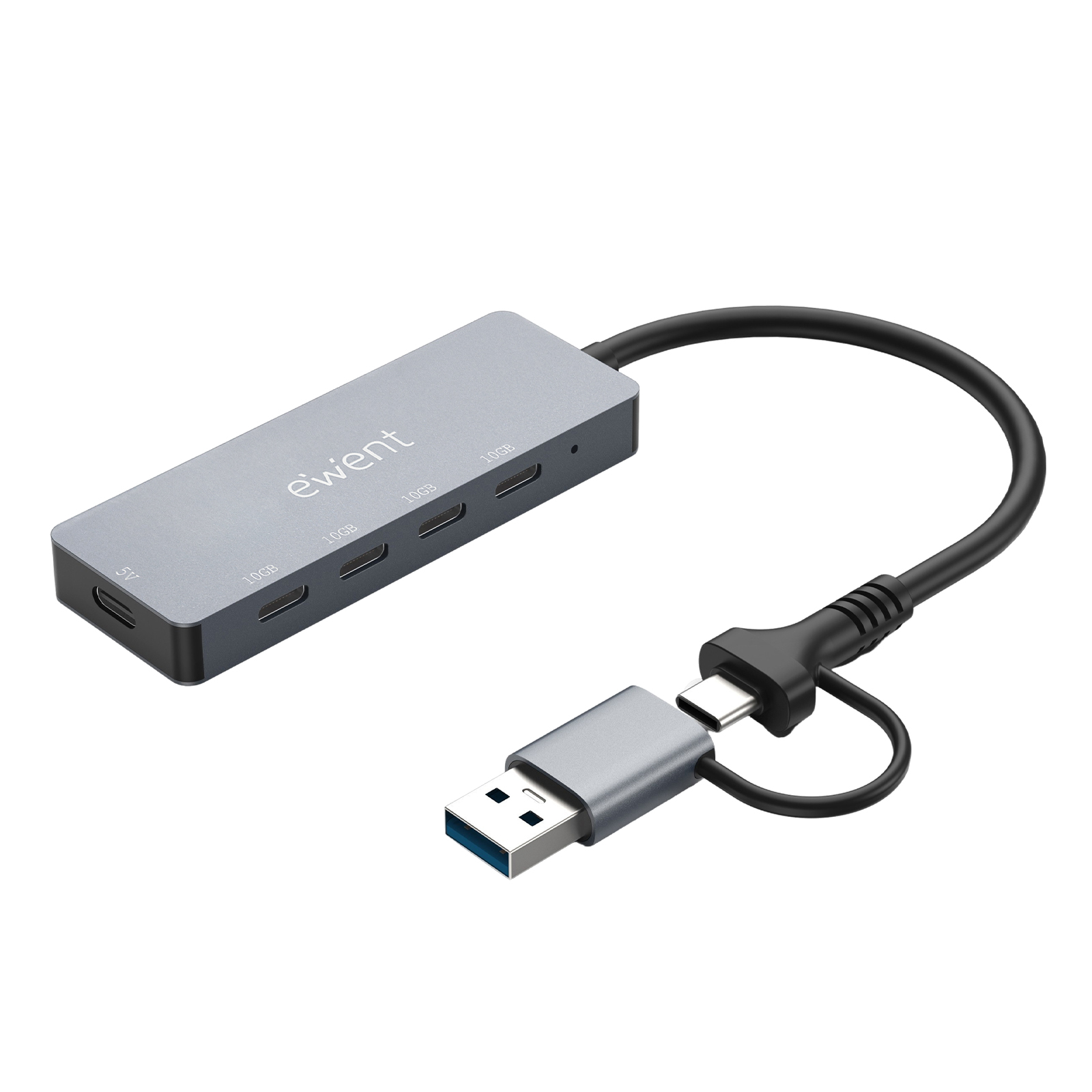 Ewent EW1151 interface hub USB Type-C 10000 Mbit/s Grey – image 1