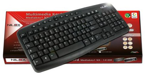 Nilox 10NXKB3526001 keyboard USB + PS/2 Black – image 3