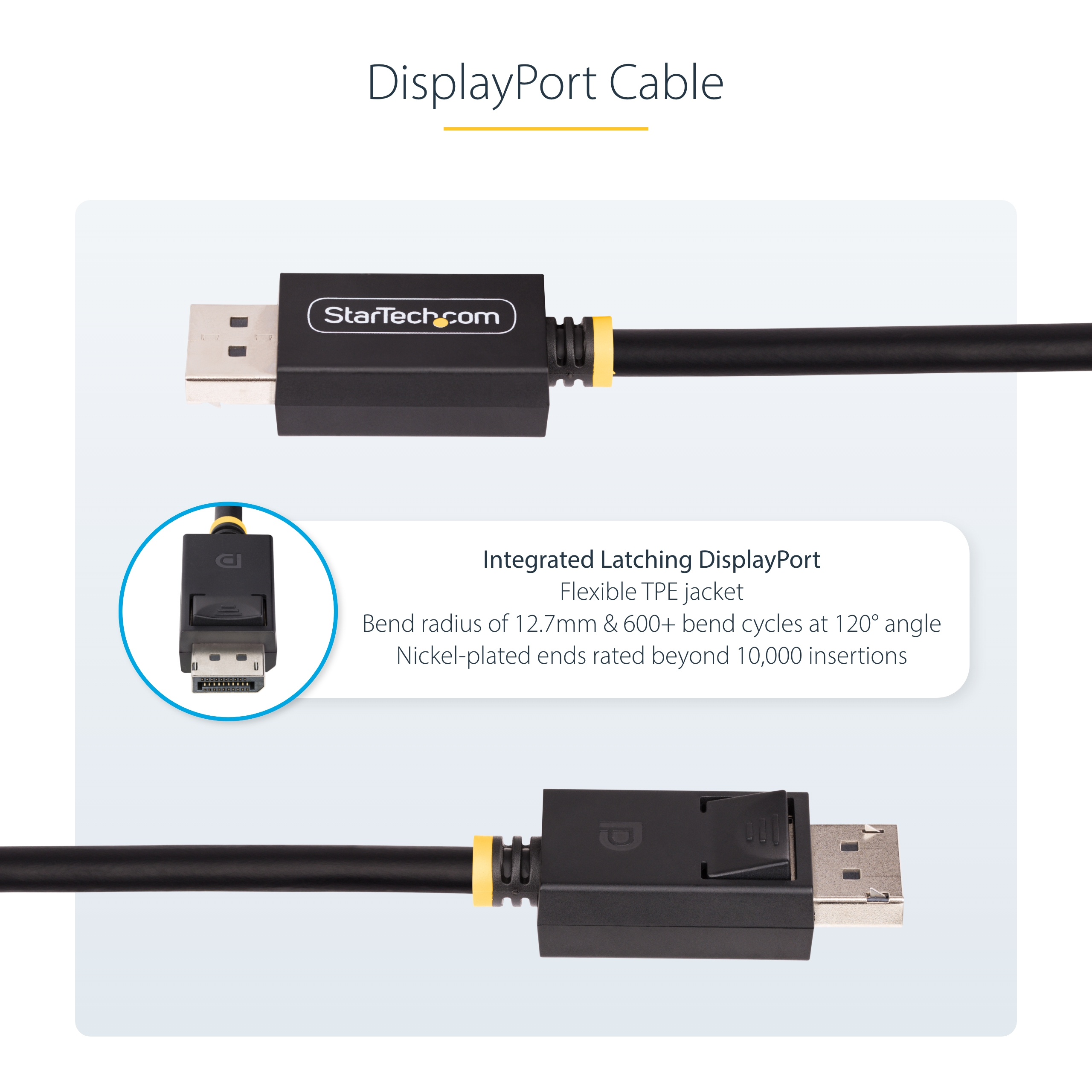 Resim StarTech.com DP21-3F-DP80-CABLE 0.9m DisplayPort 2.1 Kablo