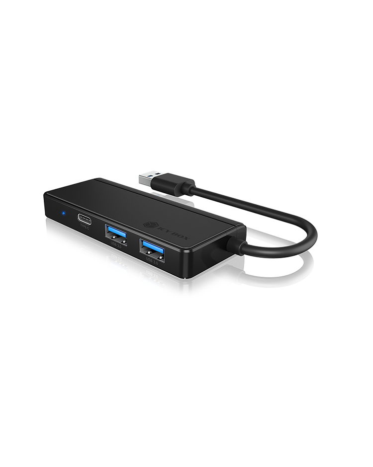 ICY BOX IB-HUB1423CR-U3 USB 3.2 Gen 1 (3.1 Gen 1) Type-A 5000 Mbit/s Black – image 2